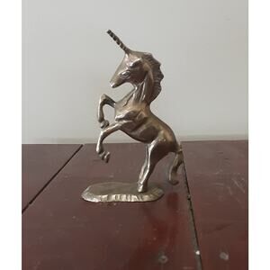 Vintage Solid Brass Unicorn Figure
